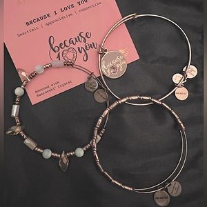 Alex and Ani “Because I Love You” bracelet set